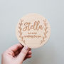 Personalised Wooden Birth Announcement Sign, thumbnail 2 of 3