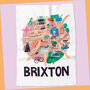 Brixton Map Tea Towel, thumbnail 1 of 3