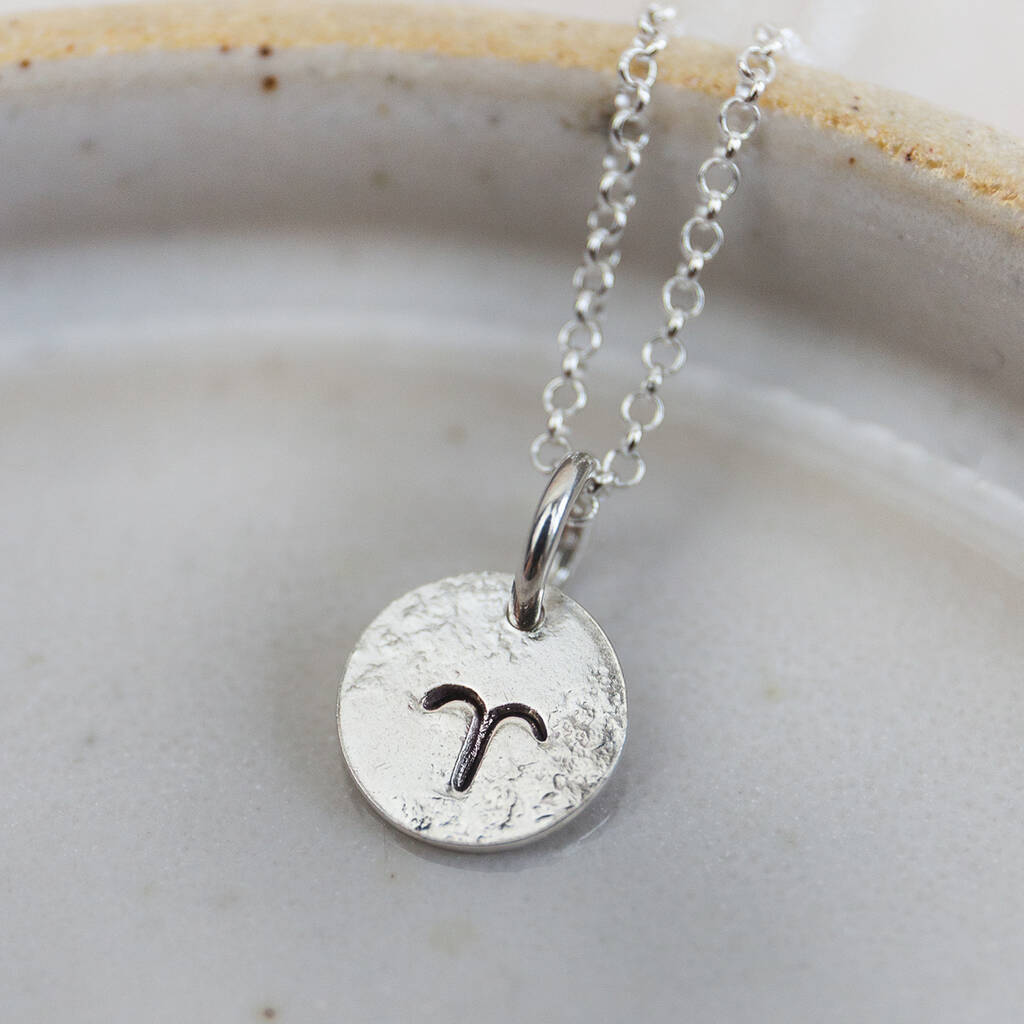 Sterling Silver Dinky Zodiac Star Sign Pendant, 1 of 12