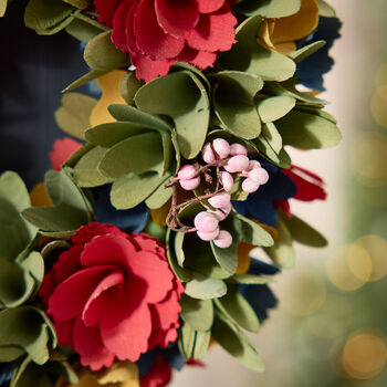 Natural Flowers Winter Door Wreath, 4 of 5