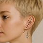 Sterling Silver Minimalist Ear Pin Earrings, thumbnail 4 of 8