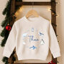 Personalised Christmas Sweatshirt Jumper Winter Animals, thumbnail 2 of 4