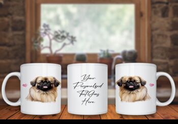 Personalised Pekinese Dog Hearts Pet Gift Mug, 2 of 2