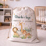 Personalised Toy Storage Bag, Safari Adventures Nursery Laundry Bag, thumbnail 1 of 2
