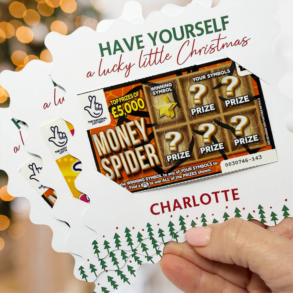 Colorful Christmas Scratch Card Holders, Xmas Lotto Holders Small And Large, 1 of 11