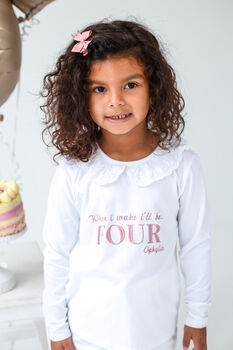 'When I Wake' Embroidered Personalised Birthday Pyjamas, 2 of 8