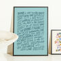 Oasis, Live Forever Song Lyrics Wall Art Print, thumbnail 1 of 11