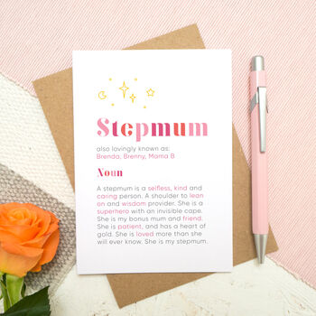 Personalised Stepmum Definition Card, 2 of 8