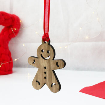 Cute Gingerbread Person Tree Decoration, 3 of 9