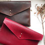 Handmade Leather Envelope Clutch Bag, thumbnail 7 of 11
