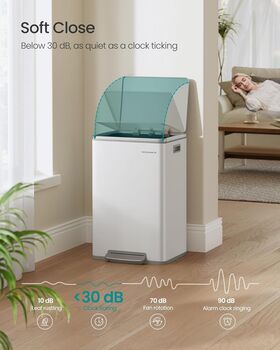 Kitchen Bin With Lid Soft Close Trash Can, 3 of 7