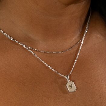 Tinsel Chain Necklace, 925 Sterling Silver Plated, 2 of 6