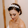 White Porcelain Flower Bridal Headband, thumbnail 1 of 5