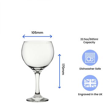 Personalised Years Young Cubata Gin Glass 40th, 7 of 8