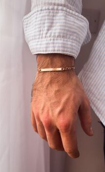 Rose Golden Personalised Chain Bracelet, 7 of 9