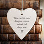 'Those We Love Don’t Disappear' Memorial Ceramic Heart, thumbnail 1 of 2