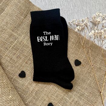The Best Man Personalised Wedding Day Socks, 3 of 3