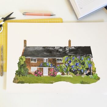 Personalised House Portrait Recycled Paper Artwork, 3 of 10