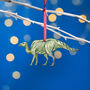 Wooden Zhanghenglong Dinosaur Christmas Tree Decoration, thumbnail 1 of 3