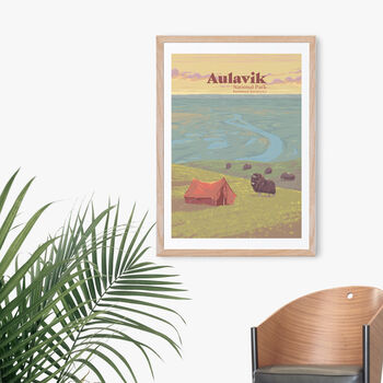 Aulavik National Park Canada Travel Poster Art Print, 4 of 8