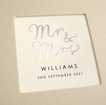 Personalised Mr And Mrs Wedding Photo Album, 3 of 12
