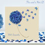 With Sympathy Butterfly And Blue Hydrangea Card, thumbnail 1 of 6