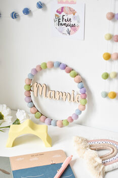 Personalised Name Hoop Wreath, 5 of 6