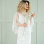 Beaded Bridal Capelet | Wedding Dress Cape, thumbnail 5 of 10