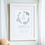 Personalised New Baby Name Print, Underwater Theme, thumbnail 1 of 6