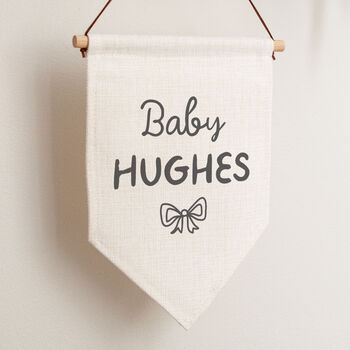 Bow Design New Baby Hanging Flag, 3 of 3