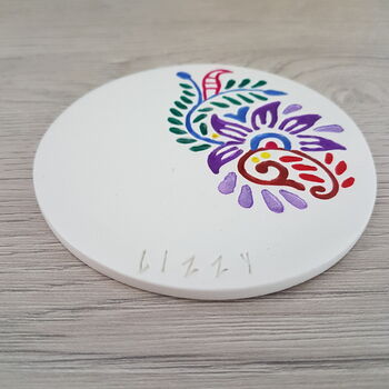 Personalised Bright Floral Coaster, 4 of 4