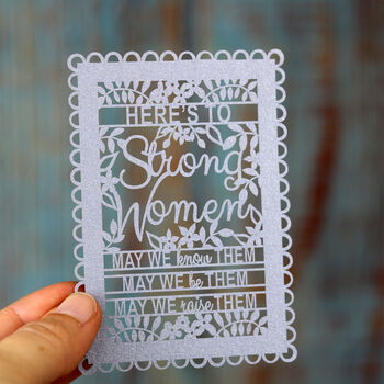 Strong Woman Enamel Pin With Papercut Backing, 3 of 4