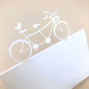 Bicycle Laser Cut Wedding Place Card, 7 of 7