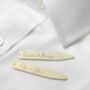 Personalised Handwriting Collar Stiffeners, thumbnail 3 of 4