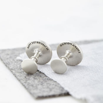 Personalised Solid Silver Stag Crest Cufflinks, 3 of 6