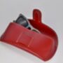 Handcrafted Leather Glasses Case Red, thumbnail 3 of 9