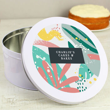 Personalised Abstract Design Cake Tin, 2 of 5