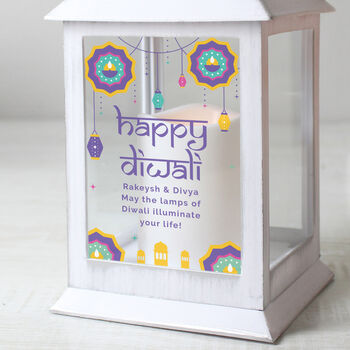 Personalised Diwali White Lantern, 2 of 4
