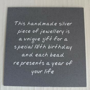 18th Birthday Beads Threader Earrings, 3 of 4