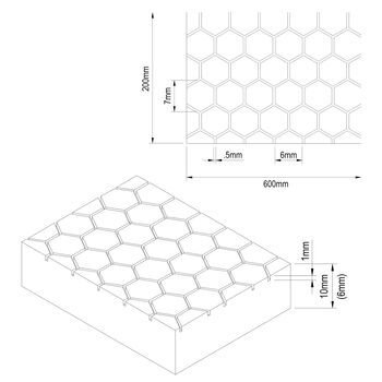 Embossed Hexagon Tiles Xps Sheet For Model Making, 4 of 9