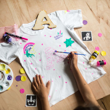 Children's Unicorn T Shirt Painting Craft Kit, 4 of 9