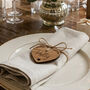 Personalised Wooden Heart Wedding Place Name Settings, thumbnail 4 of 4