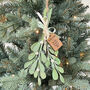 Personalised Handpainted Oak Mistletoe First Christmas, thumbnail 1 of 2