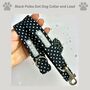 Black Polka Dot Dog Collar And Lead Set, thumbnail 1 of 6