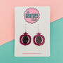 Pomegranate Glitter Earrings, thumbnail 5 of 5