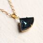 Navy Blue Art Deco Necklace, thumbnail 1 of 2