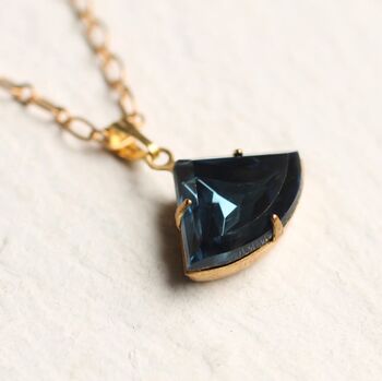 Navy Blue Art Deco Necklace, 2 of 2
