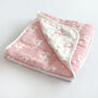 Personalised Reversible Pink And White Elephant Blanket, thumbnail 3 of 7