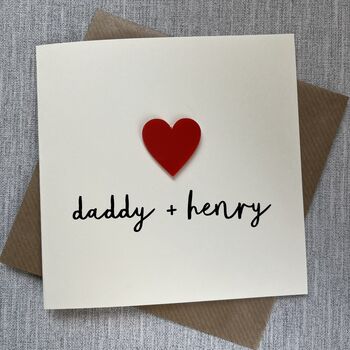 Daddy And Child's Name Father's Day Card, 2 of 6