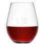 Monogrammed Stemless Red Wine Glass, thumbnail 5 of 6